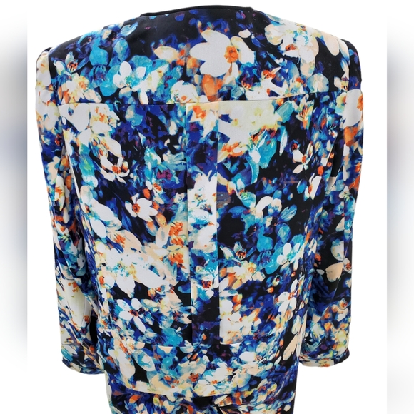 Worthington 3 piece set medium top and pants large soft blazer Iredesa Floral - Picture 6 of 16